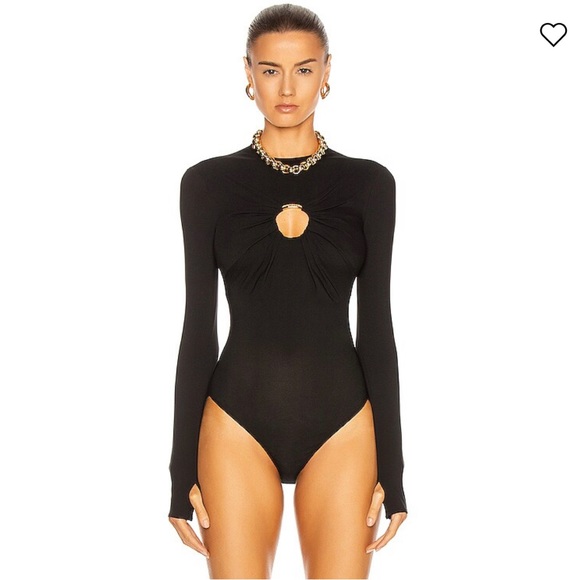 VERSACE One Piece 
 O Ring Bodysuit In Black NWT - Picture 2 of 10